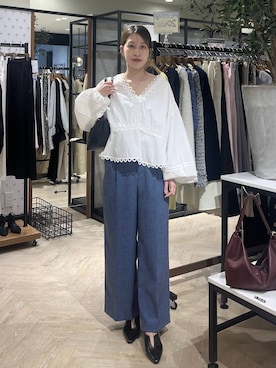 「A part by（アパートバイ）のハートモチーフバッグ（ショルダーバッグ、ブラック系）」を使った、hinakoさん（レディース・157cm）の春コーディネート