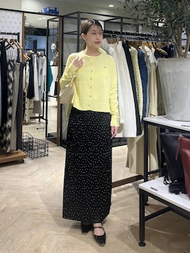 「A part by（アパートバイ）のプリーツイージータイトスカート2（スカート、その他）」を使った、hinakoさん（レディース・157cm）の春コーディネート