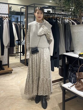 「A part by（アパートバイ）のアイテム（ベスト）」を使った、hinakoさん（レディース・157cm）の秋コーディネート