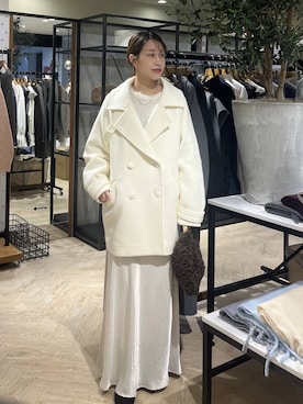 「アイテム（ピーコート）」を使った、hinakoさん（レディース・157cm・20代）の冬コーディネート