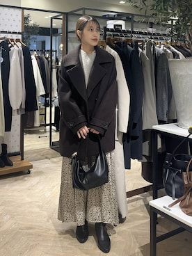 「アイテム（ピーコート）」を使った、hinakoさん（レディース・157cm・20代）の秋コーディネート