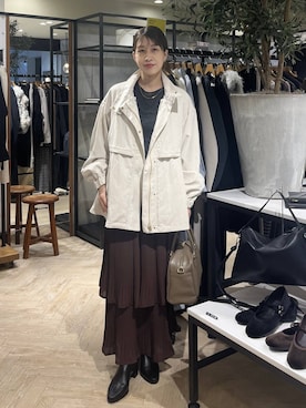 「SNAP_apart by lowrys」｜「アイテム（ブルゾン）」を使った、hinakoさん（レディース・157cm）の秋コーディネート