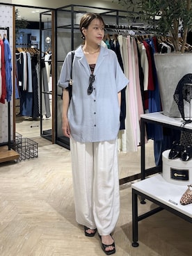 「A part by（アパートバイ）の【UVカット】UVサングラス（サングラス、ブラウン系）」を使った、hinakoさん（レディース・157cm）の春コーディネート