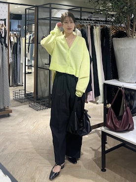 「A part by（アパートバイ）のハートモチーフバッグ（ショルダーバッグ、ブラック系）」を使った、hinakoさん（レディース・157cm）の春コーディネート
