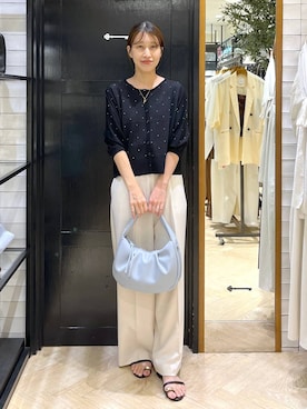 「アイテム（カーディガン/ボレロ）」を使った、hinakoさん（レディース・157cm）の夏コーディネート