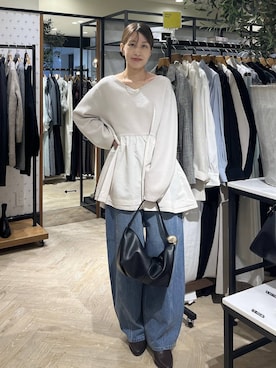 「アイテム（シュシュ）」を使った、hinakoさん（レディース・157cm・20代）の秋コーディネート