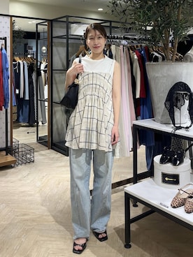 「A part by（アパートバイ）のハートモチーフバッグ（ショルダーバッグ、ブラック系）」を使った、hinakoさん（レディース・157cm）の春コーディネート