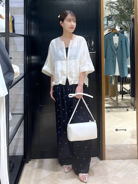 「A part by（アパートバイ）のクロスフラットサンダル（サンダル）」を使った、hinakoさん（レディース・157cm・20代）の夏コーディネート
