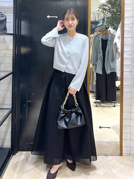 「アイテム（カーディガン/ボレロ、シルバー系）」を使った、hinakoさん（レディース・157cm）の夏コーディネート