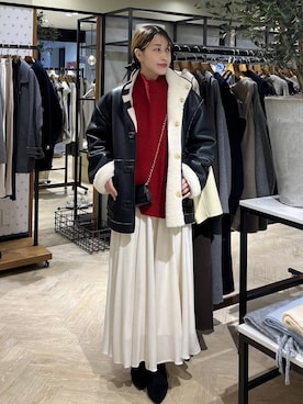 「アイテム（その他アウター）」を使った、hinakoさん（レディース・157cm・20代）の冬コーディネート