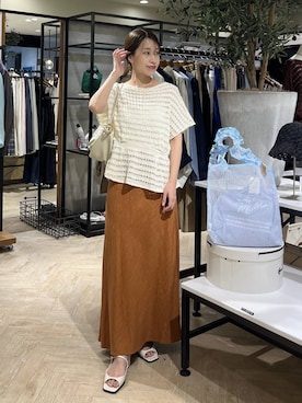 「A part by（アパートバイ）のハートモチーフバッグ（ショルダーバッグ、ホワイト系）」を使った、hinakoさん（レディース・157cm）の夏コーディネート