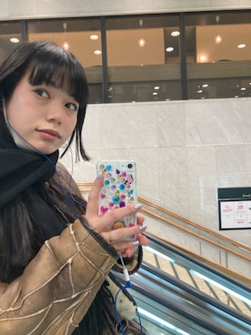 「古着」｜「アイテム（ムートンコート）」を使った、ますみるくさん（レディース・165cm）の冬コーディネート
