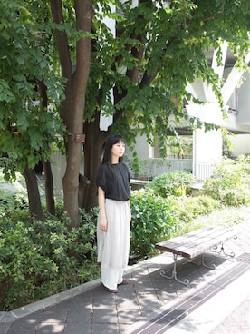 「アイテム（カーゴパンツ）」を使った、ますみるくさん（レディース・165cm）の夏コーディネート