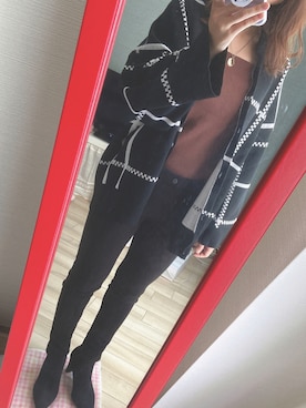 「ブラウン×ブラック」｜natsukiさん（レディース・160cm）の秋コーディネート