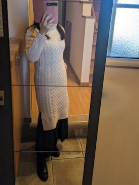 「NANO universe（ナノユニバース）のアイテム（ワンピース/ドレス）」を使った、彩さん（レディース・156cm）の冬コーディネート