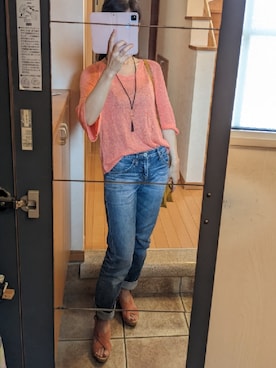 「MACARONIC（マカロニック）のアイテム」を使った、彩さん（レディース・156cm）の夏コーディネート