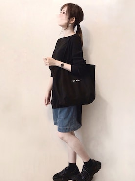 「ワッフル」｜「アイテム（アナログ腕時計）」を使った、みみみさん（レディース・163cm）の夏コーディネート