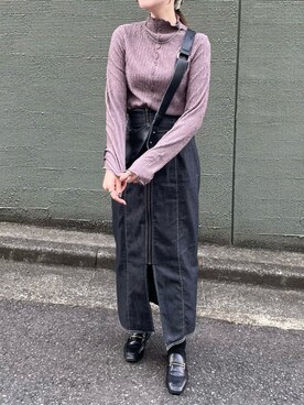 「ハイネックトップス」｜みみみさん（レディース・163cm）の秋コーディネート