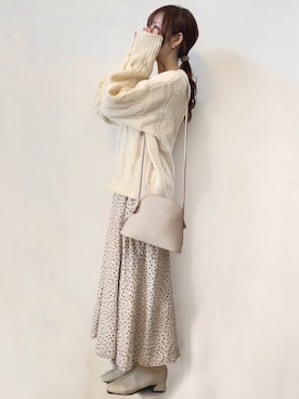 「petitcro（プティクロ）のアイテム」を使った、みみみさん（レディース・163cm）の冬コーディネート