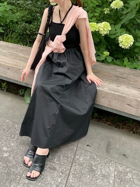 「ピンクシャツ」｜「アイテム（ワンピース/ドレス）」を使った、みみみさん（レディース・163cm）の夏コーディネート