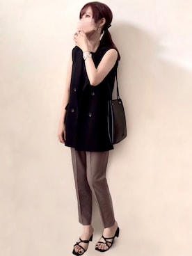 「petitcro（プティクロ）のpetitcro  ワイドバングル PCKB1901001（バングル/リストバンド）」を使った、みみみさん（レディース・163cm）の夏コーディネート