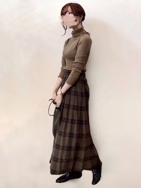 「メロートップス」｜「アイテム（腕時計）」を使った、みみみさん（レディース・163cm）の秋コーディネート