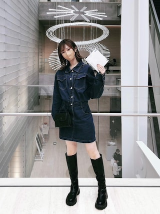 【再販】デニム ミニ ワンピース お出かけ コーデ 韓国 レディースファッション 新作 デニム ミニ ワンピース お出かけ コーデ 韓国 レディース
