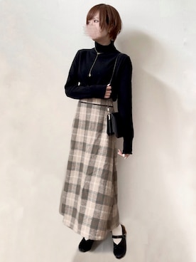 「frames RAY CASSIN（フレームスレイカズン）のアイテム（スカート）」を使った、みみみさん（レディース・163cm）の春コーディネート