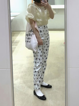 「Charles Chaton（シャルルシャトン）のアイテム（パンツ）」を使った、makiさん（レディース・156cm）の夏コーディネート
