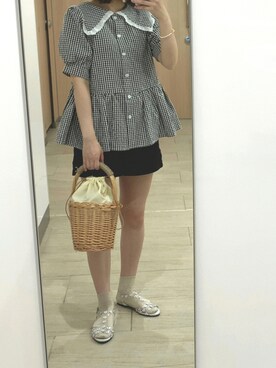 「F-TROUPE（エフトゥループ）のアイテム」を使った、makiさん（レディース・156cm）の夏コーディネート