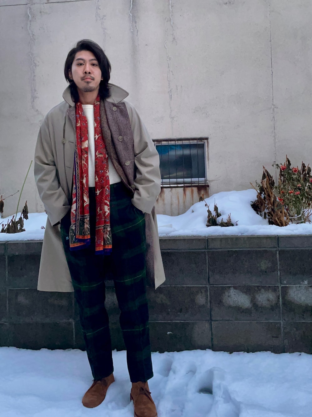 ひーー|ANATOMICAのステンカラーコートを使ったコーディネート - WEAR