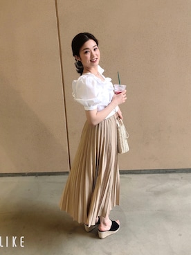 「シュシュ」｜ハナエタダさん（レディース・154cm・20代）の夏コーディネート