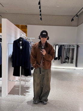 「アイテム（ベルト）」を使った、大庭葉藏さん（メンズ・178cm）の秋コーディネート