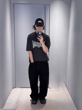 「MONKEY TIME（モンキータイム）のアイテム」を使った、大庭葉藏さん（メンズ・178cm）の春コーディネート