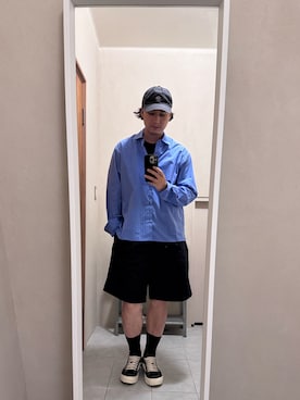 「DANTON（ダントン）のアイテム（帽子）」を使った、大庭葉藏さん（メンズ・178cm）の秋コーディネート
