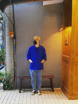 「アイテム（腕時計、ホワイト系）」を使った、大庭葉藏さん（メンズ・178cm）の秋コーディネート