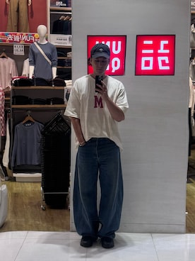 「DANTON（ダントン）のアイテム（帽子）」を使った、大庭葉藏さん（メンズ・178cm）の秋コーディネート