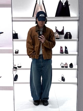 「UNIVERSAL OVERALL（ユニバーサルオーバーオール）のアイテム（ジャケット/アウター）」を使った、大庭葉藏さん（メンズ・178cm）の春コーディネート