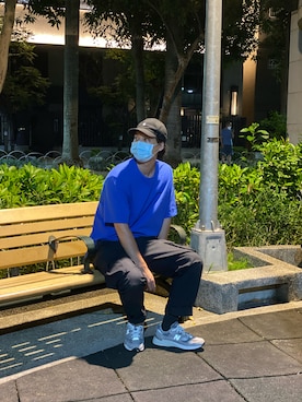 「NIKE SB（ナイキエスビー）のアイテム（パンツ）」を使った、大庭葉藏さん（メンズ・178cm）の秋コーディネート