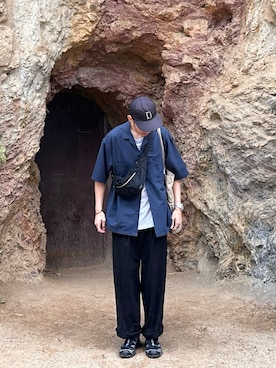 「アイテム（キャップ）」を使った、Kaiさん（メンズ・173cm）の秋コーディネート