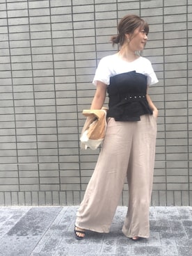 「summer」｜「アイテム（トートバッグ）」を使った、maaao！さん（レディース・151cm）の夏コーディネート