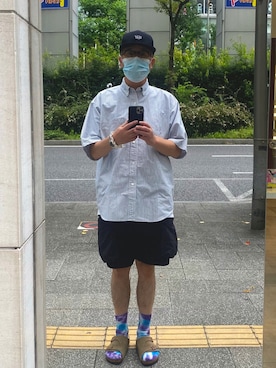 「アイテム（サンダル）」を使った、カズ☆さん（メンズ・172cm・40代）の夏コーディネート