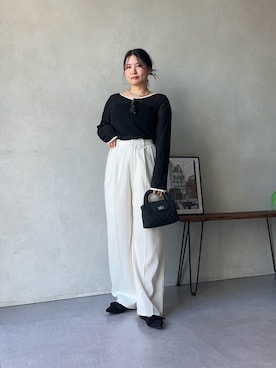 「prose verse（プロズヴェール）のアイテム」を使った、みーやんさん（レディース・155cm）の夏コーディネート