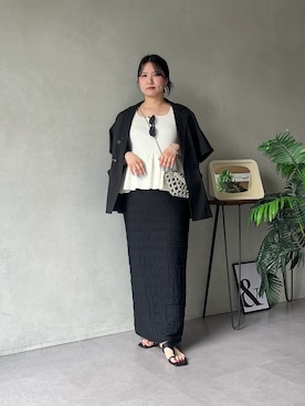 「prose verse（プロズヴェール）のアイテム」を使った、みーやんさん（レディース・155cm）の夏コーディネート