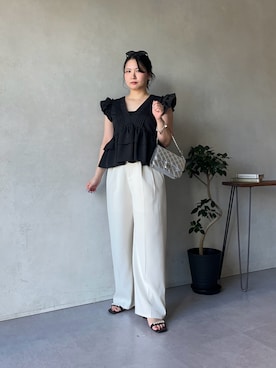 「prose verse（プロズヴェール）のアイテム」を使った、みーやんさん（レディース・155cm）の夏コーディネート
