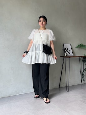 「prose verse（プロズヴェール）のアイテム」を使った、みーやんさん（レディース・155cm）の夏コーディネート