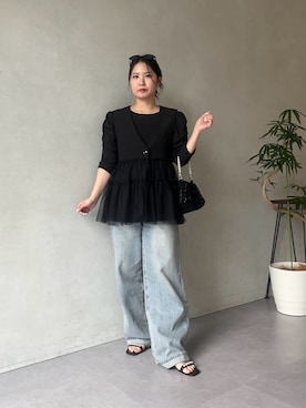 「prose verse（プロズヴェール）のアイテム」を使った、みーやんさん（レディース・155cm）の春コーディネート