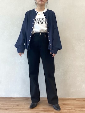 「prose verse（プロズヴェール）のアイテム（ブルゾン）」を使った、みーやんさん（レディース・155cm）の冬コーディネート