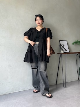 「prose verse（プロズヴェール）のアイテム」を使った、みーやんさん（レディース・155cm）の夏コーディネート