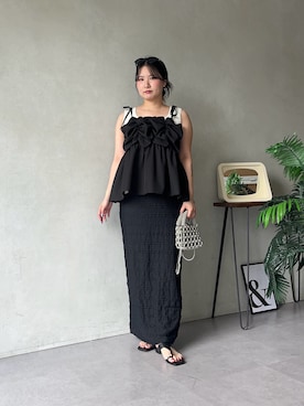 「prose verse（プロズヴェール）のアイテム」を使った、みーやんさん（レディース・155cm）の夏コーディネート